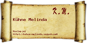 Kühne Melinda névjegykártya